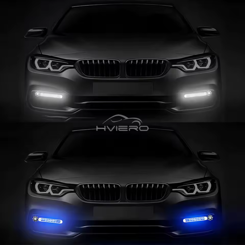 Phares de voiture à LED alimentés par le vent