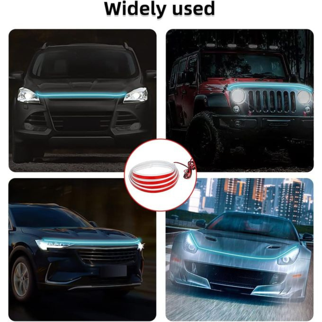 Bande lumineuse LED pour capot de voiture