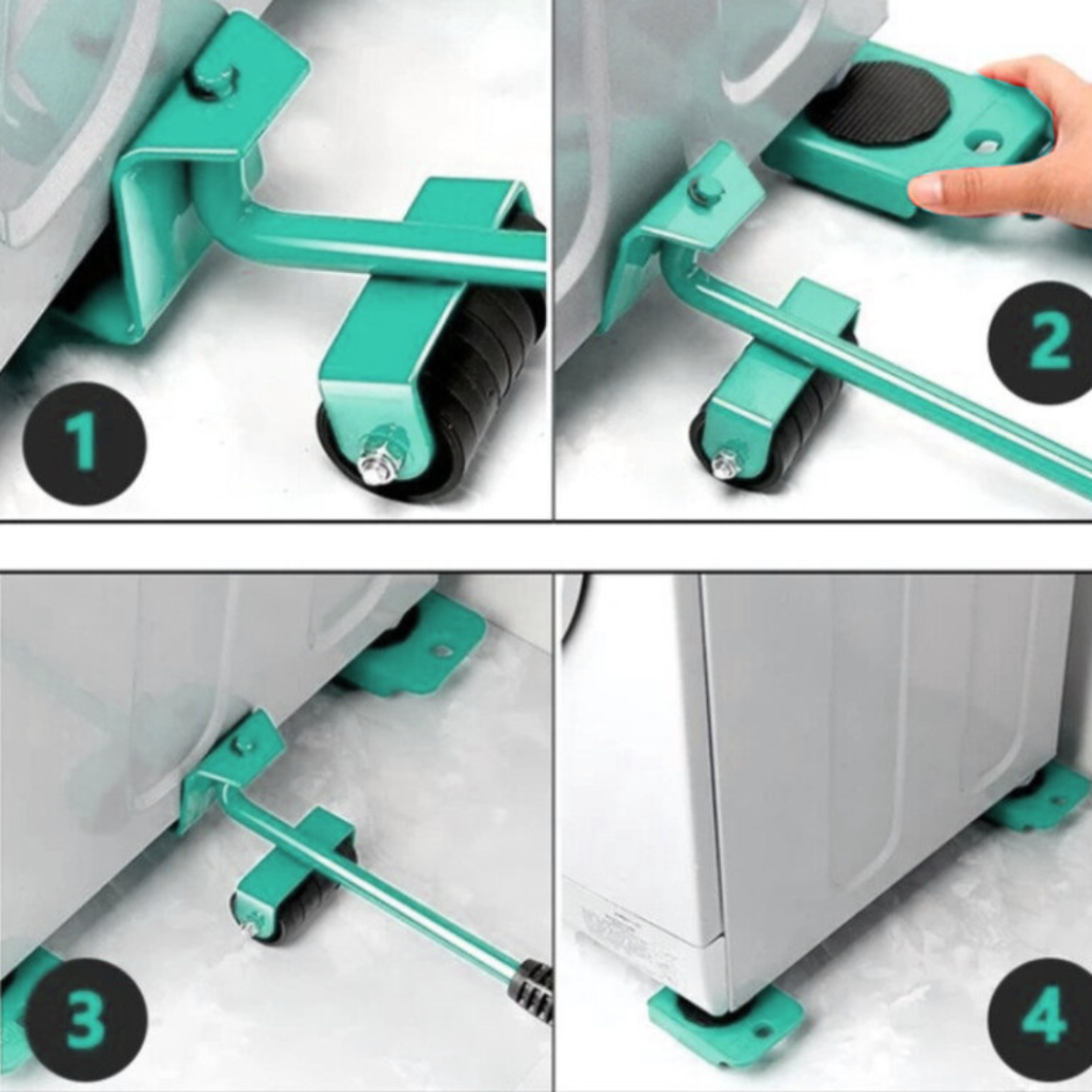 Kit de déplace meuble glissière roulettes