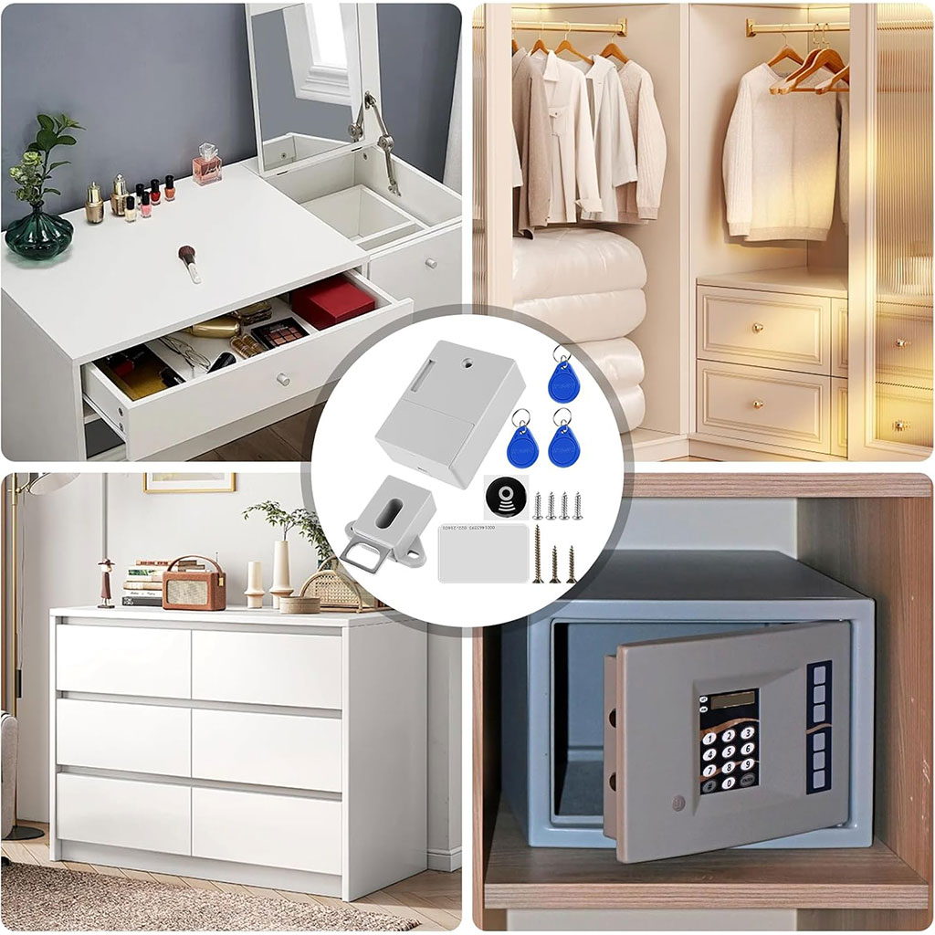 Serrure électronique d’armoire avec carte de déverrouillage